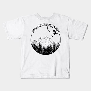 SOCIAL DISTANCING EXPERT HIKING MOUNTAINS Kids T-Shirt